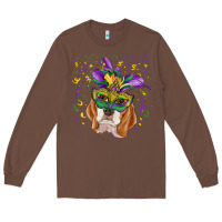 Chestnut mardi gras  mask beagle Long Sleeve Tee - RanaPortraitStore