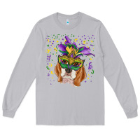 Moon Dust mardi gras  mask beagle Long Sleeve Tee - RanaPortraitStore