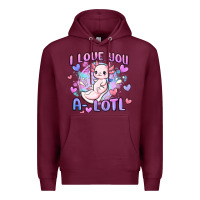 Burgundy love you a lotl Premium Hoodie - MaliasSmallBusiness