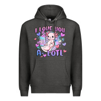 Charcoal Heather love you a lotl Premium Hoodie - MaliasSmallBusiness