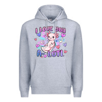 Heather Grey love you a lotl Premium Hoodie - MaliasSmallBusiness