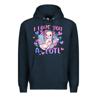 Navy love you a lotl Premium Hoodie - MaliasSmallBusiness