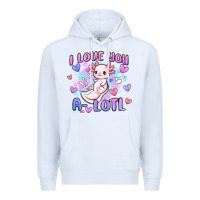 White love you a lotl Premium Hoodie - MaliasSmallBusiness