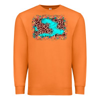 Carrot easter Leopard turquoise background Premium Sweatshirt - JahusDesignShop