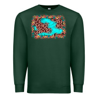 Sports Green easter Leopard turquoise background Premium Sweatshirt - JahusDesignShop