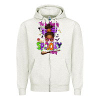 Oatmeal Heather Thick Thighs Spooky Vibes Zipper Hoodie - texasbilliewilder
