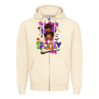 Sandshell Thick Thighs Spooky Vibes Zipper Hoodie - texasbilliewilder