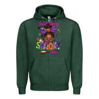 Thick Thighs Spooky Vibes Zipper Hoodie | Teevron