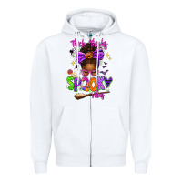 White Thick Thighs Spooky Vibes Zipper Hoodie - texasbilliewilder