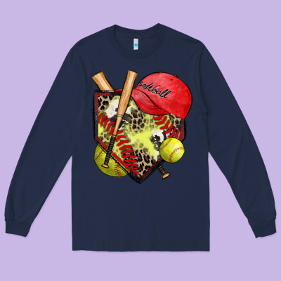 Softball Home Plate Long Sleeve Tee Designed By Zillion Design Studio