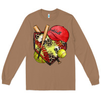 Toasted Coconut softball home plate Long Sleeve Tee - Zillion Design Studio