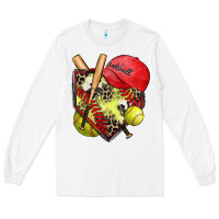 White softball home plate Long Sleeve Tee - Zillion Design Studio