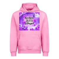 Fuchsia Pink thankful greatful blessed Urban Hoodie - NancyCooperArtShop