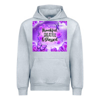 Heather Grey thankful greatful blessed Urban Hoodie - NancyCooperArtShop