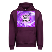 Mauve Wine thankful greatful blessed Urban Hoodie - NancyCooperArtShop