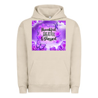 Pigment French Oak thankful greatful blessed Urban Hoodie - NancyCooperArtShop