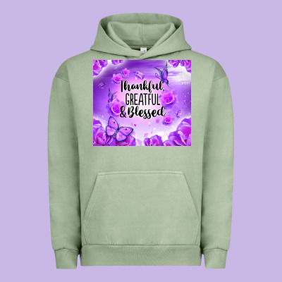 Thankful Greatful Blessed Urban Hoodie Designed By Nancycooperartshop