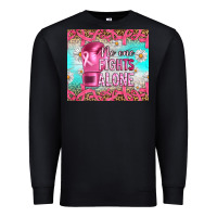Black Breast cancer  no one fıghts alone tumbler Premium Sweatshirt - Artiststas