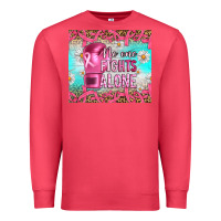 Cardinal Breast cancer  no one fıghts alone tumbler Premium Sweatshirt - Artiststas