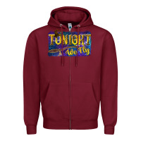 Burgundy Tonight We Fly Zipper Hoodie - texasbilliewilder