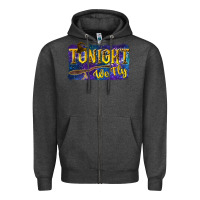 Charcoal Heather Tonight We Fly Zipper Hoodie - texasbilliewilder