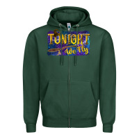 Sports Green Tonight We Fly Zipper Hoodie - texasbilliewilder