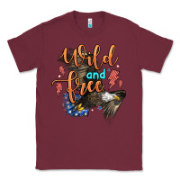 Burgundy wild and free Classic Tee - Zillion Design Studio
