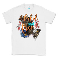 White wild and free Classic Tee - Zillion Design Studio