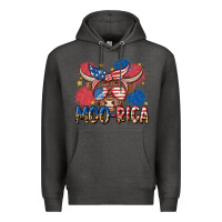 Charcoal Heather moo rica Premium Hoodie - MaliasSmallBusiness