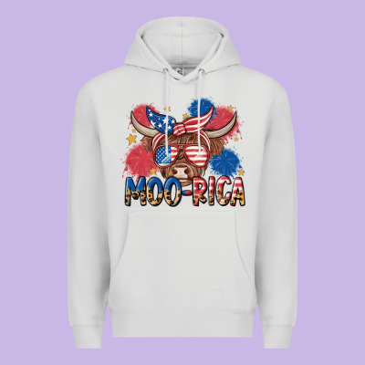 Moo Rica Premium Hoodie Designed By Maliassmallbusiness