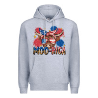 Heather Grey moo rica Premium Hoodie - MaliasSmallBusiness