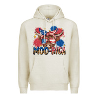 Oatmeal Heather moo rica Premium Hoodie - MaliasSmallBusiness