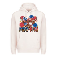 Pale Pink moo rica Premium Hoodie - MaliasSmallBusiness