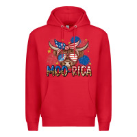 Red moo rica Premium Hoodie - MaliasSmallBusiness