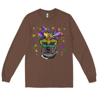 Chestnut mardi gras  mask pitbull Long Sleeve Tee - RanaPortraitStore