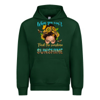 Forest Green when you cant find the sunshine be the sunshine me Urban Hoodie - NancyCooperArtShop