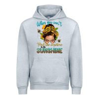 Heather Grey when you cant find the sunshine be the sunshine me Urban Hoodie - NancyCooperArtShop