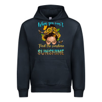Navy when you cant find the sunshine be the sunshine me Urban Hoodie - NancyCooperArtShop