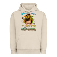 Pigment French Oak when you cant find the sunshine be the sunshine me Urban Hoodie - NancyCooperArtShop