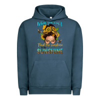 Pigment Midnight Navy when you cant find the sunshine be the sunshine me Urban Hoodie - NancyCooperArtShop