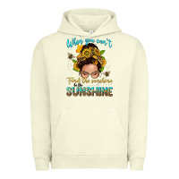 Pigment Pistachio when you cant find the sunshine be the sunshine me Urban Hoodie - NancyCooperArtShop