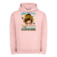 Pigment Salmon when you cant find the sunshine be the sunshine me Urban Hoodie - NancyCooperArtShop