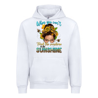 White when you cant find the sunshine be the sunshine me Urban Hoodie - NancyCooperArtShop