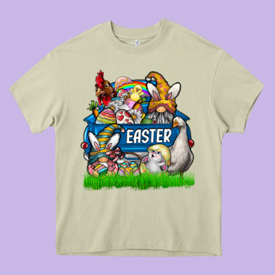 Easter Heavy Core Tee Designed By Cowhidedigitalart