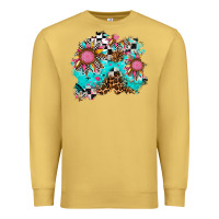 Antique Gold race sunflower patches Premium Sweatshirt - AdoDesignShop