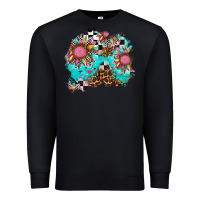 Black race sunflower patches Premium Sweatshirt - AdoDesignShop