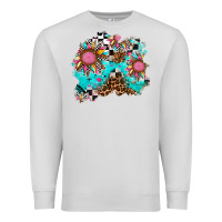 Dove Grey race sunflower patches Premium Sweatshirt - AdoDesignShop