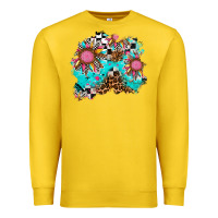 Lemon race sunflower patches Premium Sweatshirt - AdoDesignShop