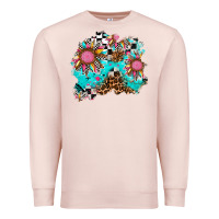 Pale Pink race sunflower patches Premium Sweatshirt - AdoDesignShop