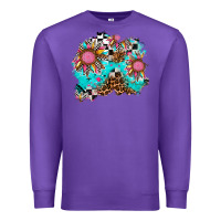 Purple race sunflower patches Premium Sweatshirt - AdoDesignShop